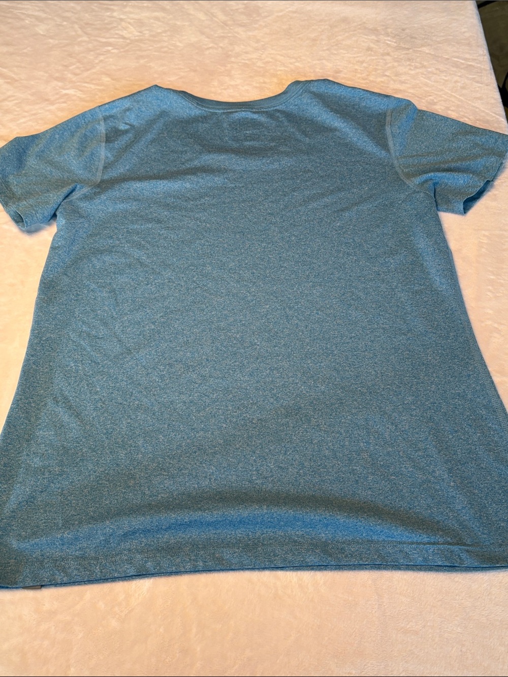 REI Women's Short Sleeve Crew Tee - Heathered Teal Blue Size Large - Picture 6 of 7